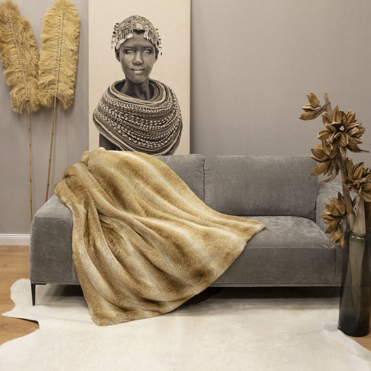 ALBRECHT CREATIVE CONCEPTS - Webpelz Decke "Samtwolf"