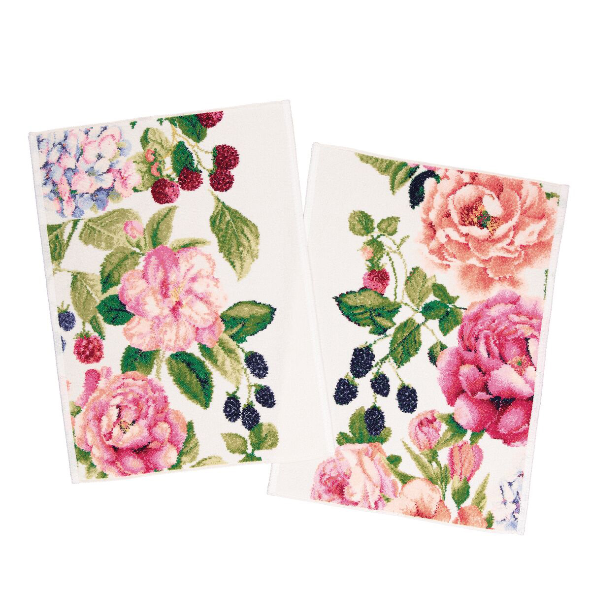 Tücher, Blumenmuster, Rosen, Brombeeren, Floral-Print, 