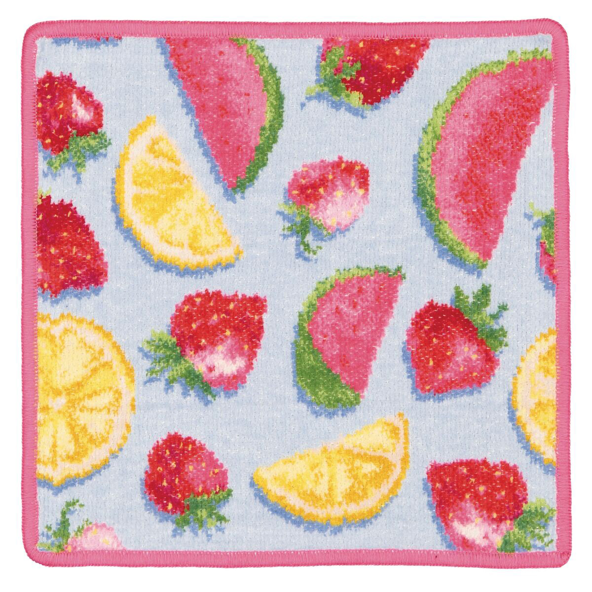 Tuch, Schnelllappen, Fruchtmuster, Erdbeere, Zitrone, 