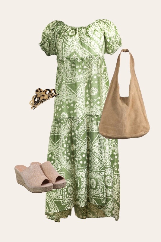 Sommerlooks in grün & beige
