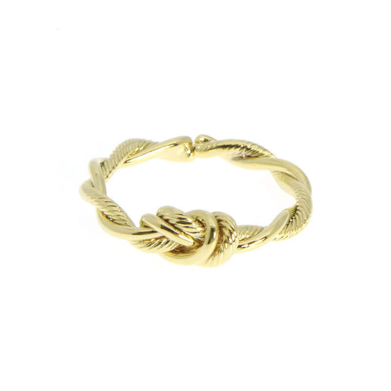 Gold-Plated Ring Twisted Knot