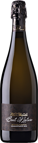 Metodo Classico Spumante Brut VSQ 2020 von Olim Bauda aus dem Piemont Flasche des Metodo Classico Spumante Brut VSQ 2020 von Olim Bauda aus dem Piemont