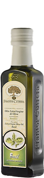 Basilico Basilikumöl von Frantoi Cutrera aus Sizilien Italien Flasche des Basilico Basilikumöl von Frantoi Cutrera aus Sizilien Italien