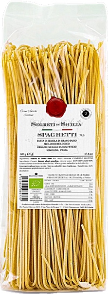 Spaghetti Bio Pasta von Frantoi Cutrera aus Sizilien Packung Spaghetti Bio Pasta von Frantoi Cutrera aus Sizilien