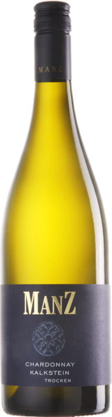 Chardonnay Kalkstein vom Weingut Manz aus Rheinhessen, Deutschland Flasche des Chardonnay Kalkstein vom Weingut Manz aus Rheinhessen, Deutschland