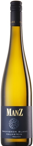 Sauvignon Kalkstein vom Weingut Manz aus Rheinhessen, Deutschland Flasche des Sauvignon Kalkstein vom Weingut Manz aus Rheinhessen, Deutschland