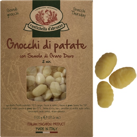 Gnocchi di Patate – Kartoffelgnocchi von Rustichella d’Abruzzo 500g Packung Gnocchi di Patate – Kartoffelgnocchi von Rustichella d’Abruzzo