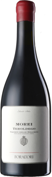 Morei Teroldego der Kellerei Foradori  Flasche des Morei Teroldego der Kellerei Foradori