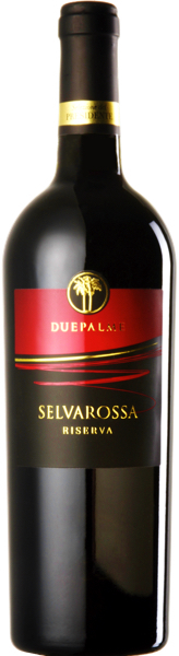 Selvarossa Salice Salentino Riserva Rotwein der Cantine due Palme aus Apulien Italien Flasche des Selvarossa Salice Salentino Riserva Rotwein der Cantine due Palme aus Apulien Italien