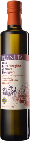 Planeta Nocellara Bio Olivenöl aus Sizilien Flaschenbild des Planeta Nocellara Bio Olivenöl aus Sizilien