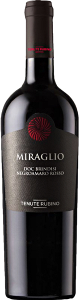 Miraglio Negroamaro der Tenute Rubino aus Apulien in Italien Flasche des Miraglio Negroamaro der Tenute Rubino aus Apulien in Italien