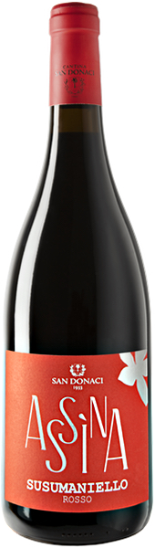Assina Susumaniello vom Weingut San Donaci aus Apulien Flasche des Assina Susumaniello vom Weingut San Donaci aus Apulien
