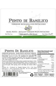 Datenblatt Pesto di Basilico von Cutrera aus Sizilien Datenblatt Pesto di Basilico von Cutrera aus Sizilien