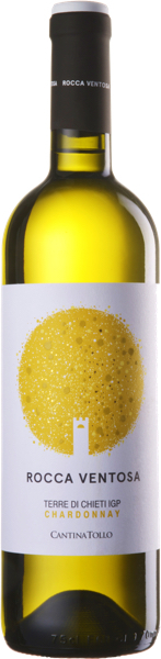 Flasche des Rocca Ventosa Chardonnay der Cantina Tollo aus den Abruzzen in Italien
