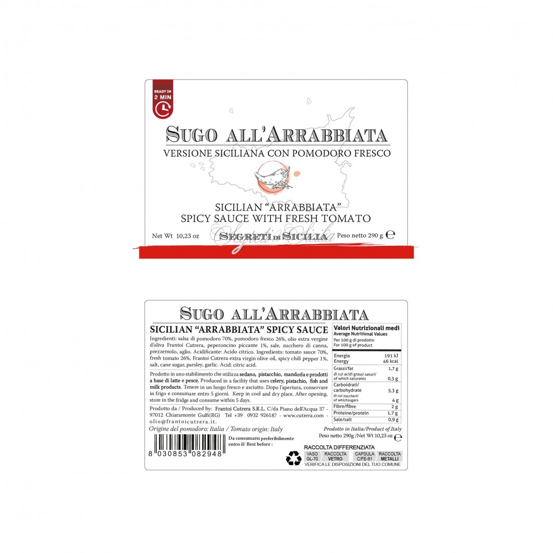 Produktlabel Sugo all Arrabbiata Produktlabel Sugo all Arrabbiata
