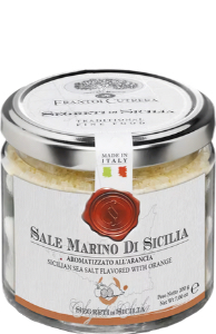 Sale Arancia- Meersalz mit Orange von Cutrera aus Sizilien Italien Glas Sale Arancia- Meersalz mit Orange von Cutrera aus Sizilien Italien
