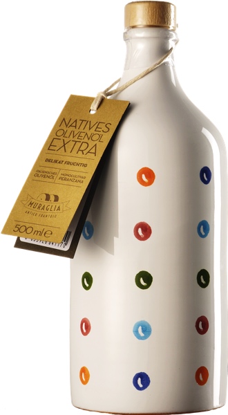 Frantoio_Muraglia_Olivenoel_Extra_Vergine_di_Oliva_Punkte_Apulien_Italien Flaschenansicht-Frantoio_Muraglia_Olivenoel_Extra_Vergine_di_Oliva_Punkte_Apulien_Italien