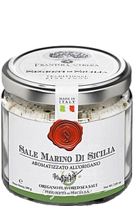 Glas Sale con Origano - Meersalz mit Oregano von Cutrera aus Sizilien Italien