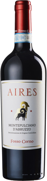 Fosso Corno Aires Montepulciano d Abruzzo Flaschenabbildung des Rotwein Aires Montepulciano vom Weingut Fosso Corno aus den Abruzzen