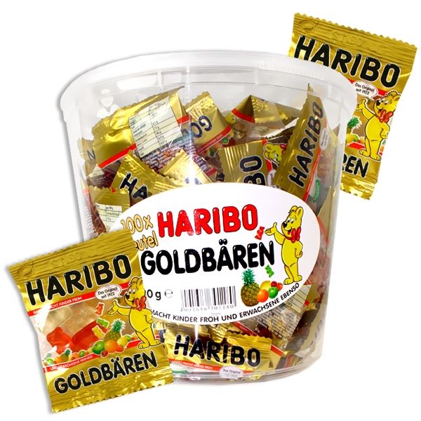 Großpack Haribo Minis Goldbären, 980g Gummibärchen für alle