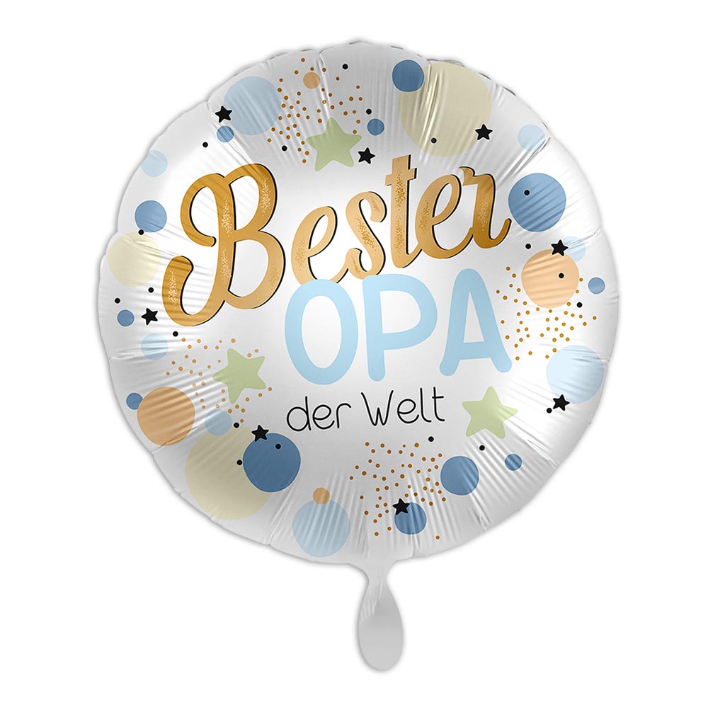 "Bester Opa der Welt", Heliumballon rund Ø 34 cm