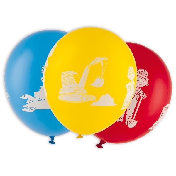 Latexballons Baustellenparty,5er, 30cm