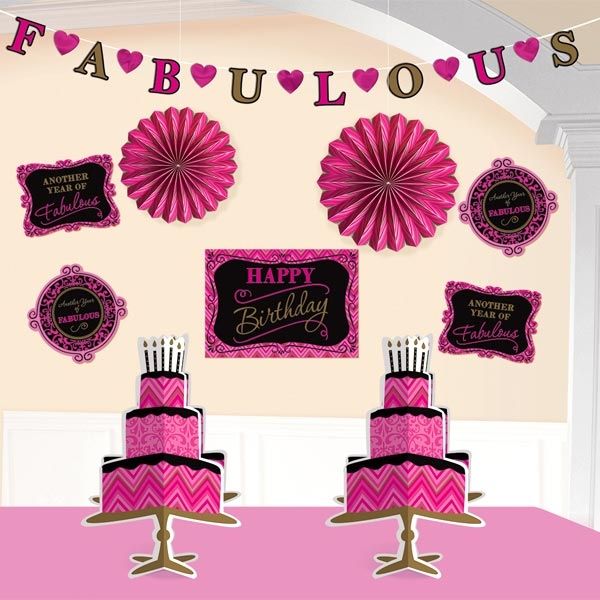 Partyset Raumdeko Fabulous Girlie 10er,Pappe