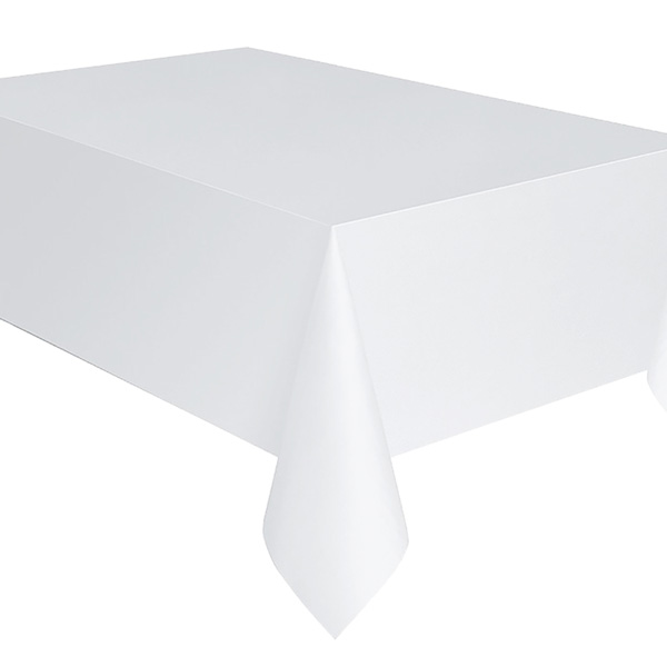 Papier-Tischdecke in weiß, 137cm x 274cm