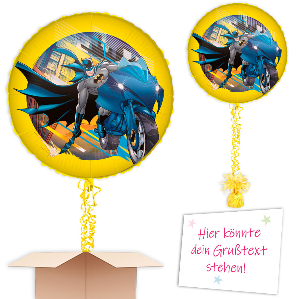 Heliumballon Batman als Geburtstagsgruß, Ø 35cm