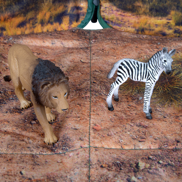 Rucksack mit Spielmatte und Figuren, Safari