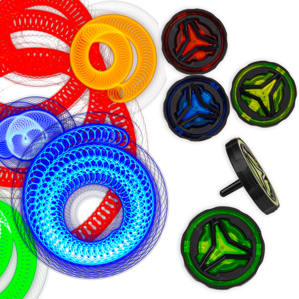 Kreisel, Spin Top, mit LED (inkl. Batterien) ca. 4,5 cm