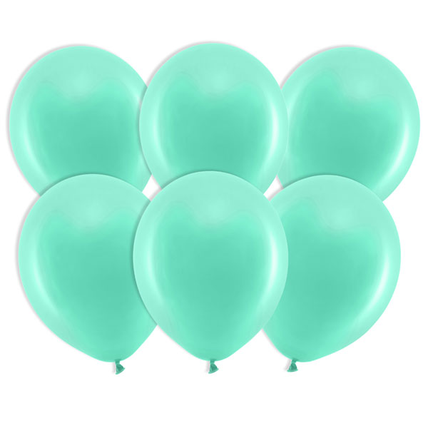 Mintgrüne Pastell-Ballons, 10 Stück, Ø 23cm