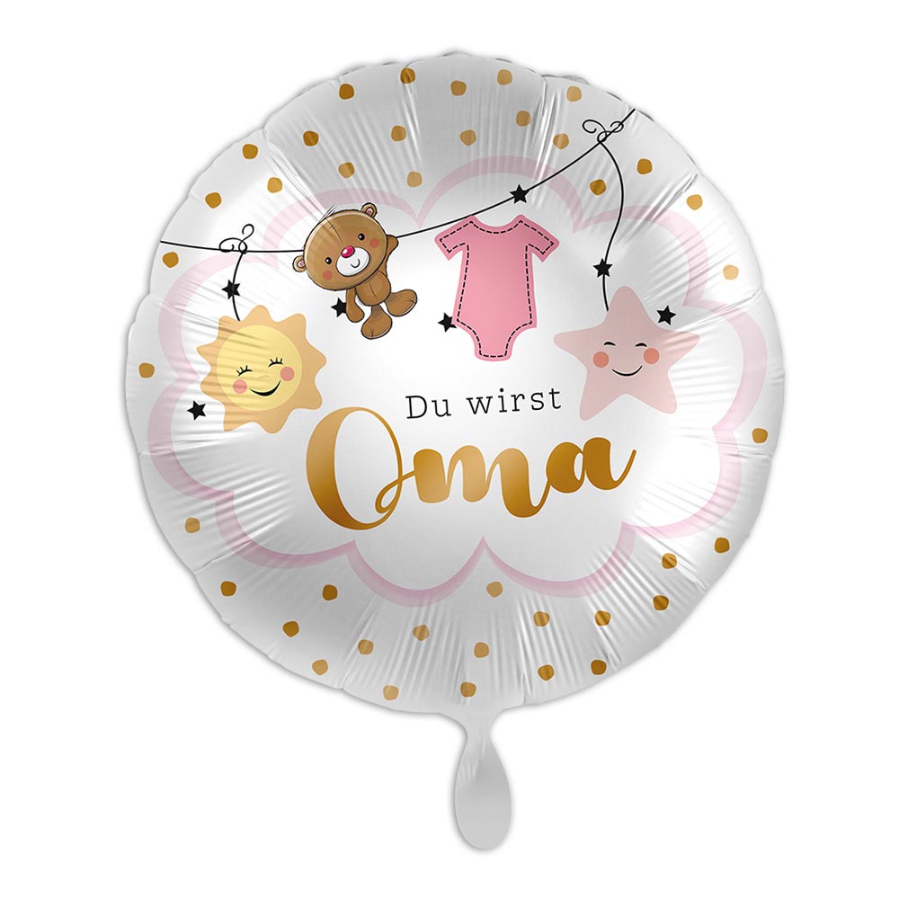 Baby Girl "Du wirst Oma", Folienballon rund Ø 34cm