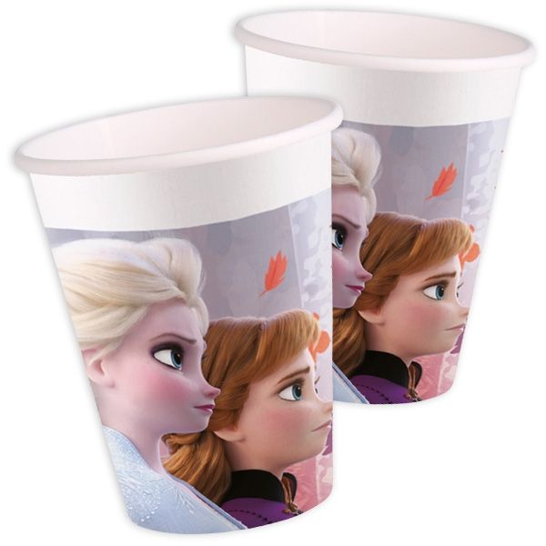 Frozen 2 Pappbecher mit Anna und Elsa für Eiskönigin-Fans,  8er Pack