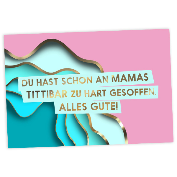 Geburtstagskarte Mamas Tittibar, 17,5cm x 12cm