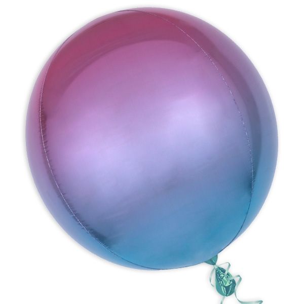 "Orbz" Folienballon in Lila-Blau, kugelrund, Ø 38cm