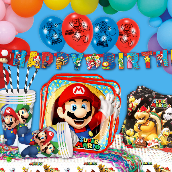 Partyset, Super Mario XL, 136-teilig