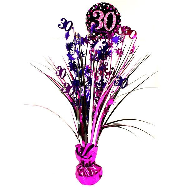 Sparkling Celebr. Tischkaskade 30. Geburtstag, pink, 46cm