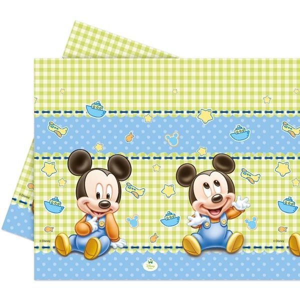 Baby Mickey Maus Partyset XL, 120-teilig für 8 Gäste