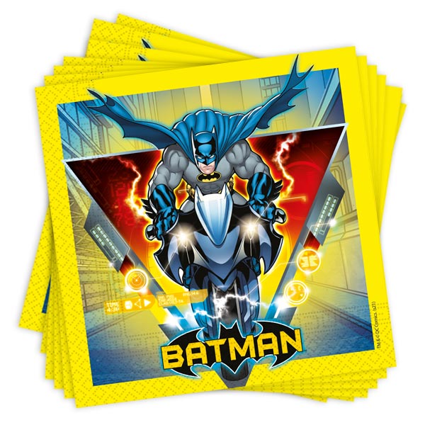 Batman Servietten, 20 Stück, 33cm x 33cm