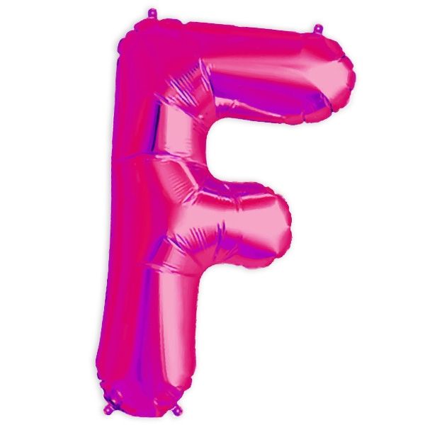 Folienballon Buchstabe F für Sprüche und Namen in Ihrer Partydeko, 41cm