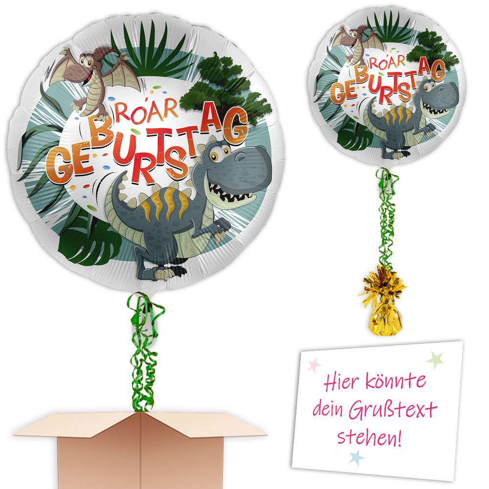 Geschenkballon Dinosaurier Geburtstag, Ø 35cm