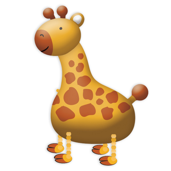 Giraffe Walker Ballon, 109cm x 89cm