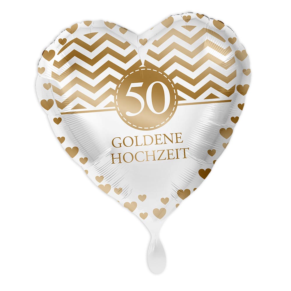 "50 Goldene Hochzeit", Herzförmiger Folienballon