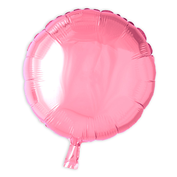 Folienballon, rund, in rosa, 35cm, lose