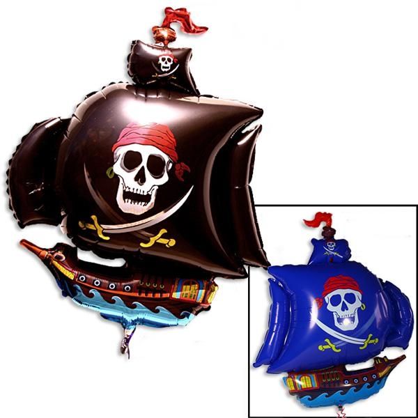 Piratenschiff-Folienballon 80 cm