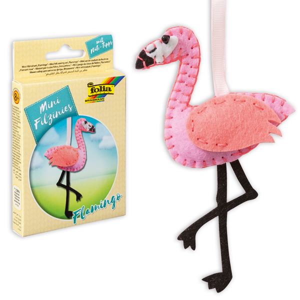 Mini Filzinies, Flamingo, 11-tlg.