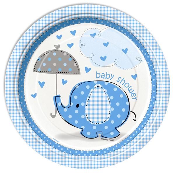 Teller blauer Elefant 8 Stk., 23 cm Teller blauer Elefant 8 Stk., 23 cm