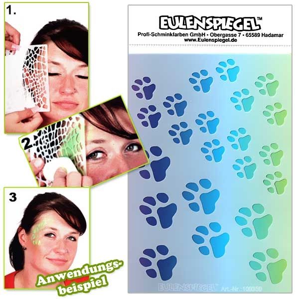 Facepainting Schablone Paws