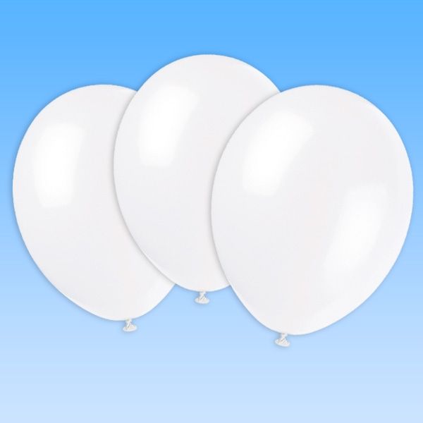 Latexballons weiß 10er Pack, 30 cm